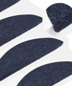 vidaXL Trapmatten zelfklevend 15 st 56x17x3 cm blauw