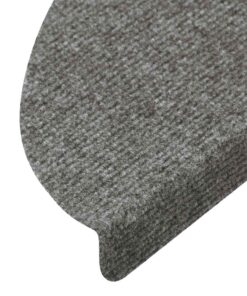 vidaXL Trapmatten zelfklevend 15 st 56x17x3 cm grijs