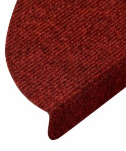 vidaXL Trapmatten zelfklevend 15 st 56x17x3 cm rood