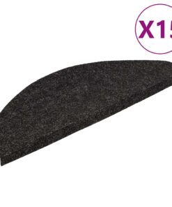 vidaXL Trapmatten zelfklevend 15 st 56x17x3 cm zwart