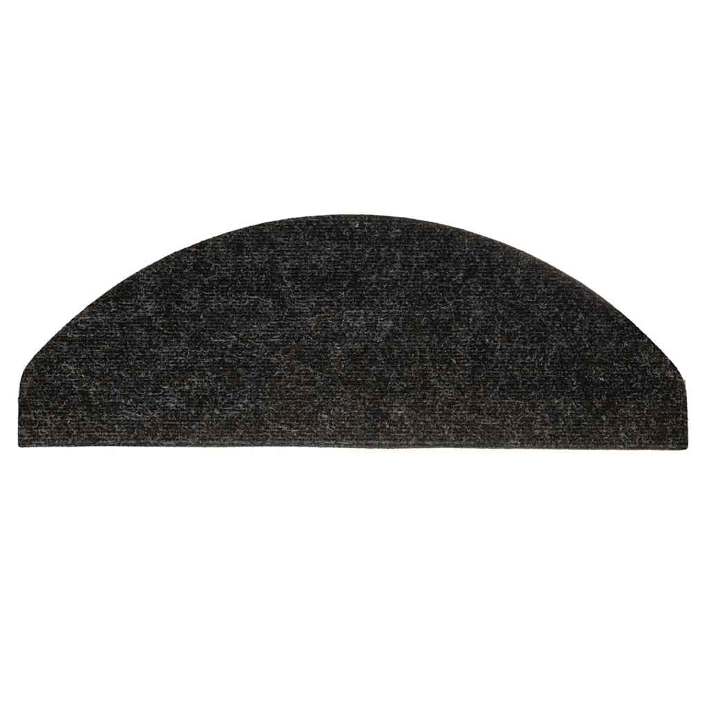 vidaXL Trapmatten zelfklevend 15 st 56x17x3 cm zwart