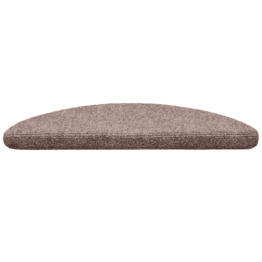 vidaXL Trapmatten zelfklevend 15 stuks 56x17x3 cm lichtbruin halfrond - Image 4
