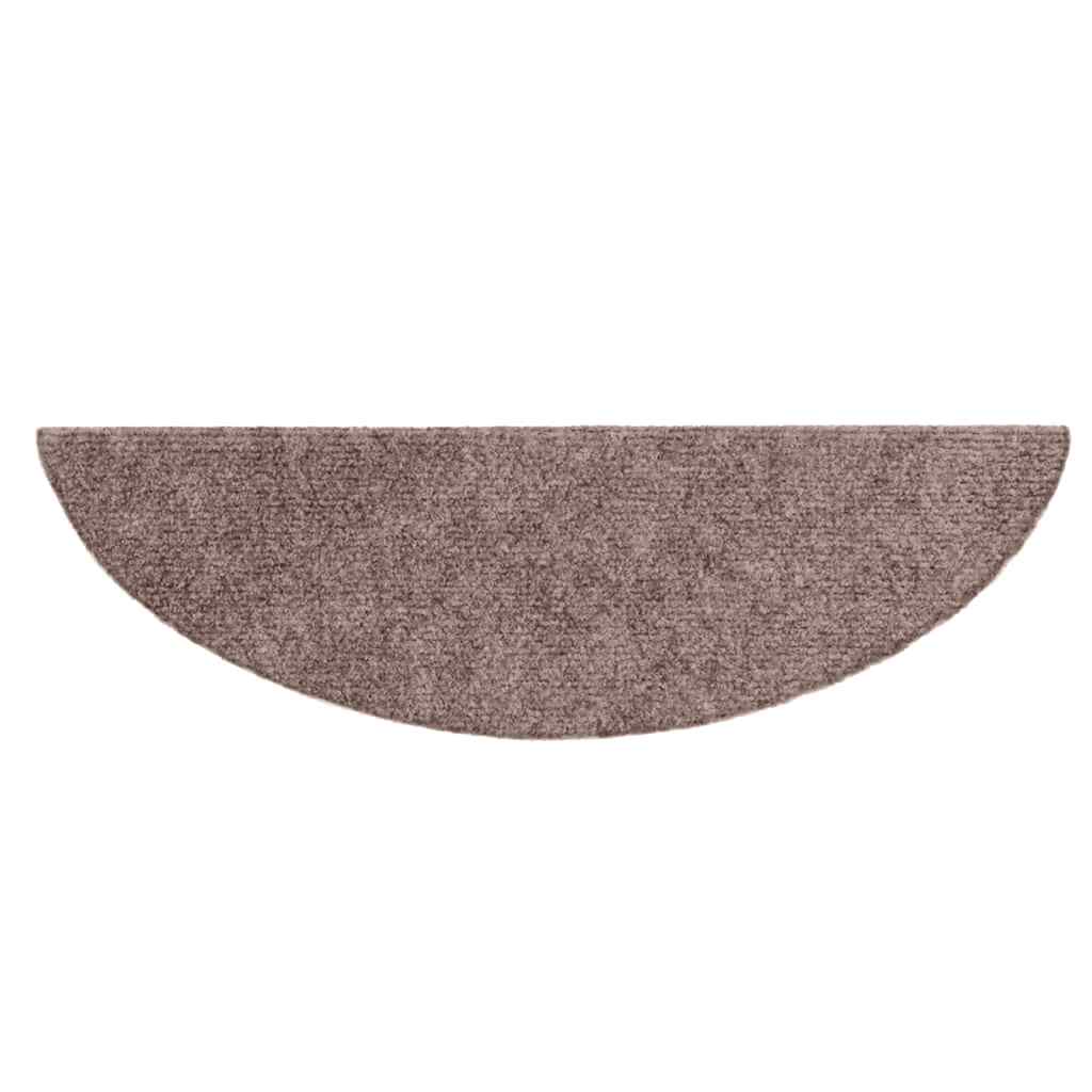 vidaXL Trapmatten zelfklevend 15 stuks 56x17x3 cm lichtbruin halfrond - Image 5