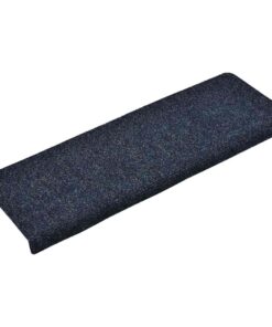 vidaXL Trapmatten zelfklevend 15 stuks 65x21x4 cm blauw rechthoekige rand