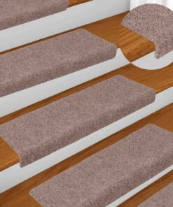 vidaXL Trapmatten zelfklevend 15 stuks 65x21x4 cm crème met rechthoekige rand