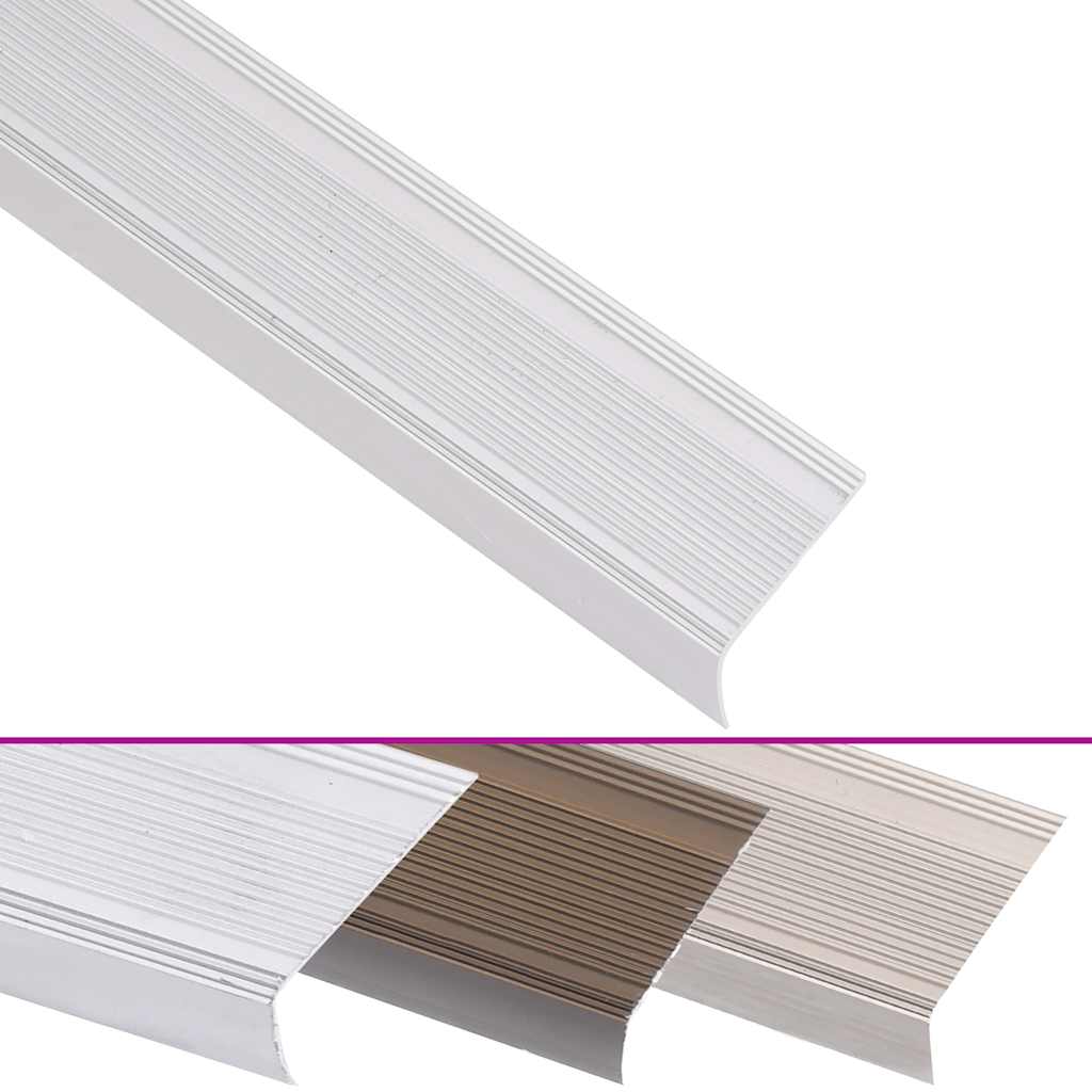 vidaXL Trapneuzen L-vormig 5 st 90 cm aluminium zilverkleurig