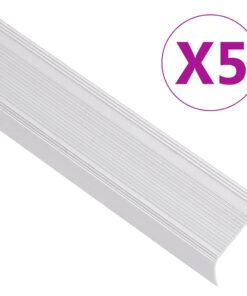 vidaXL Trapneuzen L-vormig 5 st 90 cm aluminium zilverkleurig