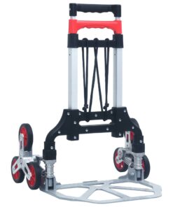 vidaXL Traptrolley inklapbaar 70 kg aluminium zilverkleurig