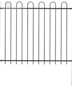 vidaXL Tuinhek met ringtop staal 181x150 cm zwart