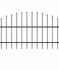 vidaXL Tuinhek met speerpunt staal 181x100 cm zwart