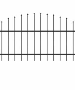 vidaXL Tuinhek met speerpunt staal 181x125 cm zwart