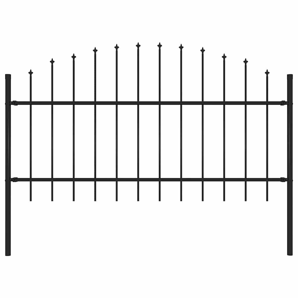 vidaXL Tuinhek met speerpunt staal 181x125 cm zwart