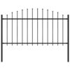 vidaXL Tuinhek met speerpunt staal 181x150 cm zwart