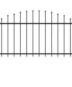 vidaXL Tuinhek met speerpunt staal 181x150 cm zwart