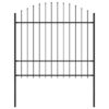 vidaXL Tuinhek met speerpunt staal 181x175 cm zwart