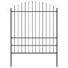 vidaXL Tuinhek met speerpunt staal 181x200 cm zwart