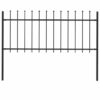 vidaXL Tuinhek met speerpunt staal 181x80 cm zwart