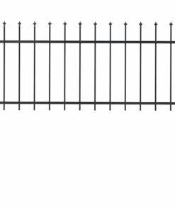 vidaXL Tuinhek met speerpunt staal 181x80 cm zwart