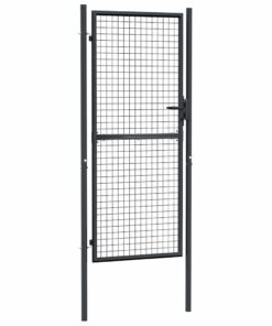 vidaXL Tuinhek van gaas gegalvaniseerd staal 100x200 cm grijs