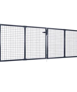 vidaXL Tuinhek van gaas gegalvaniseerd staal 300x100 cm grijs