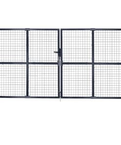 vidaXL Tuinhek van gaas gegalvaniseerd staal 300x175 cm grijs