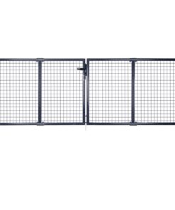 vidaXL Tuinhek van gaas gegalvaniseerd staal 300x75 cm grijs