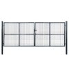 vidaXL Tuinhek van gaas gegalvaniseerd staal 400x150 cm grijs