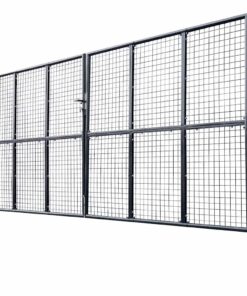 vidaXL Tuinhek van gaas gegalvaniseerd staal 400x175 cm grijs