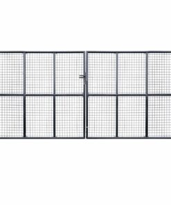 vidaXL Tuinhek van gaas gegalvaniseerd staal 400x175 cm grijs