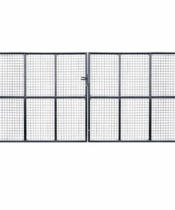 vidaXL Tuinhek van gaas gegalvaniseerd staal 400x200 cm grijs