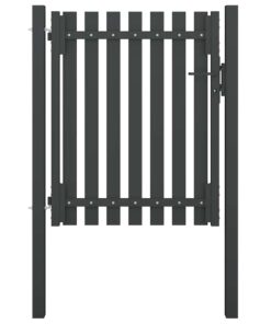 vidaXL Tuinhekpoort staal 100x100 cm antraciet