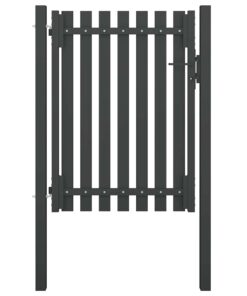 vidaXL Tuinhekpoort staal 100x125 cm antraciet