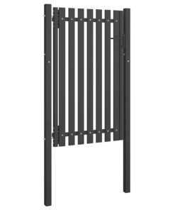 vidaXL Tuinhekpoort staal 100x150 cm antraciet