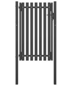 vidaXL Tuinhekpoort staal 100x150 cm antraciet