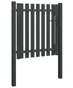vidaXL Tuinhekpoort staal 100x75 cm antraciet
