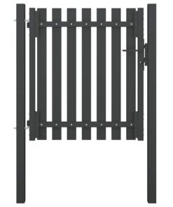 vidaXL Tuinhekpoort staal 100x75 cm antraciet