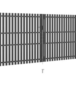vidaXL Tuinhekpoort staal 400x200 cm antraciet