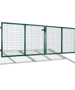 vidaXL Tuinhekwerk met gaasdeur en muurrooster 300x75 cm