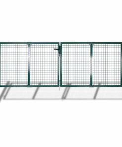 vidaXL Tuinhekwerk met gaasdeur en muurrooster 300x75 cm