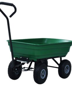 vidaXL Tuinkiepwagen 300 kg 75L groen