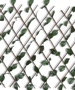 vidaXL Tuinlatwerk 5 st met kunstbladeren 180x90 cm wilg