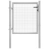 vidaXL Tuinpoort gegalvaniseerd staal 100x75 cm zilver