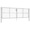 vidaXL Tuinpoort gegalvaniseerd staal 400x125 cm zilver