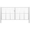 vidaXL Tuinpoort gegalvaniseerd staal 400x175 cm zilver