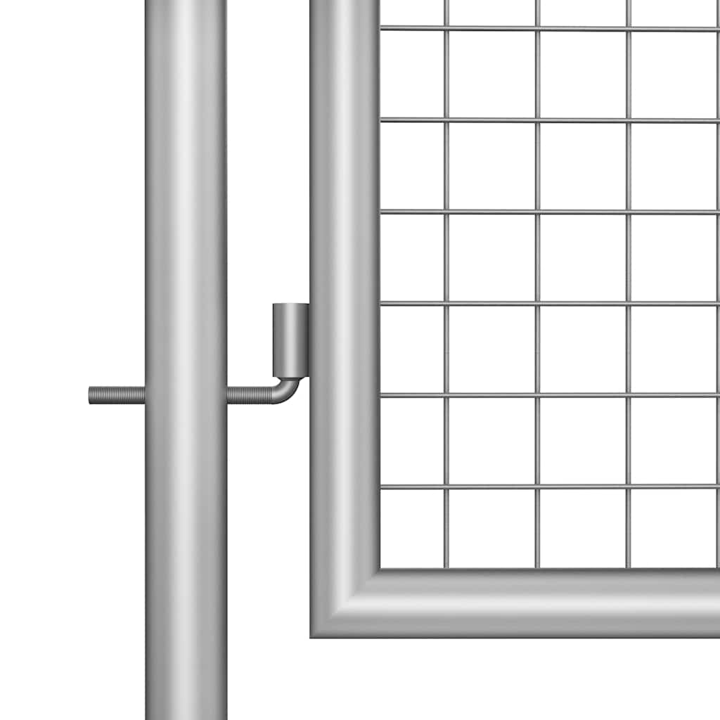 vidaXL Tuinpoort gegalvaniseerd staal 400x75 cm zilver - Afbeelding 3