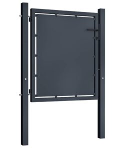 vidaXL Tuinpoort staal 100x100 cm antraciet