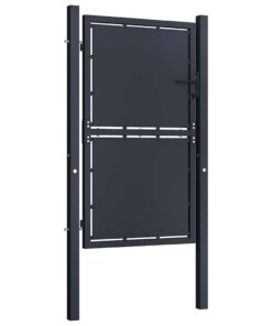 vidaXL Tuinpoort staal 100x125 cm antraciet