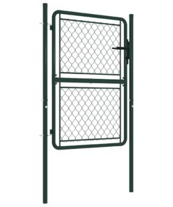 vidaXL Tuinpoort staal 100x150 cm groen