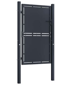 vidaXL Tuinpoort staal 100x175 cm antraciet