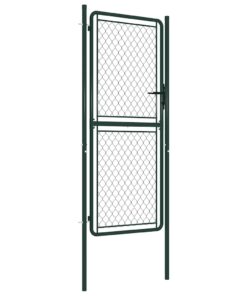 vidaXL Tuinpoort staal 100x175 cm groen